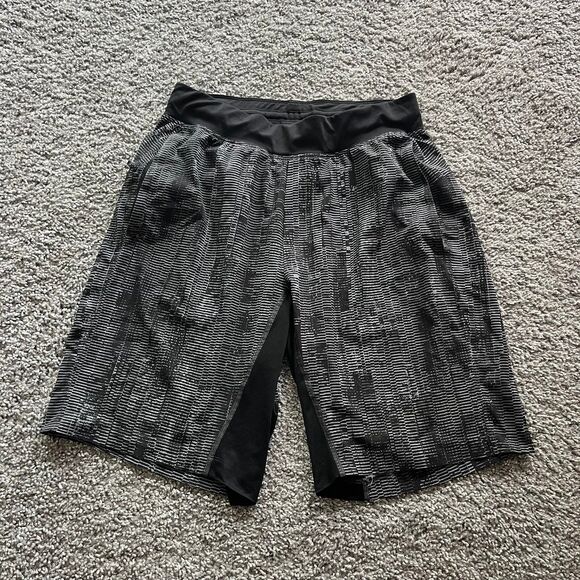 Lululemon T.H.E. Shorts Linerless 9” Matchstick Asphalt Grey Black Mens Small - Picture 1 of 8